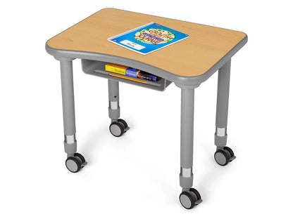 Flex-Space Mobile Student Desk with Book Box - Maple - US 3345