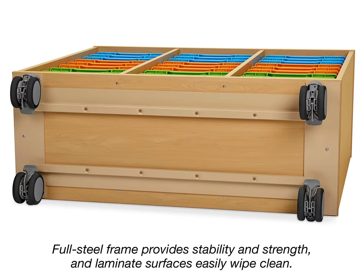 Flex-Space Mobile 27-Tray Storage Center - Maple - US 2412