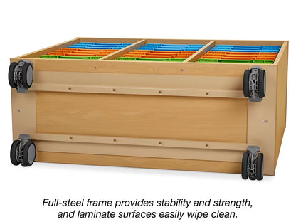 Flex-Space Mobile 27-Tray Storage Center - Maple - US 2412