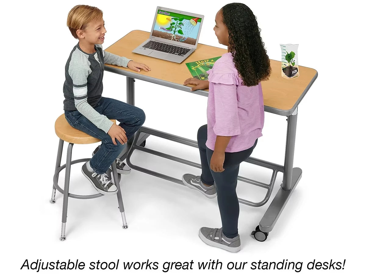Flex-Space Height-Adjustable Stool - Maple - US 3191