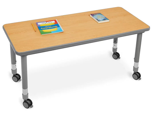 Flex-Space Mobile Student Desk for Two - Maple - US 6242