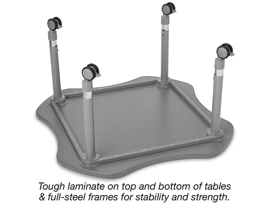 Flex-Space Write & Wipe Mobile Clover Table - US 8769