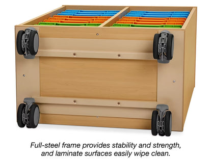 Flex-Space Mobile 18-Tray Storage Center - Maple - US 1503