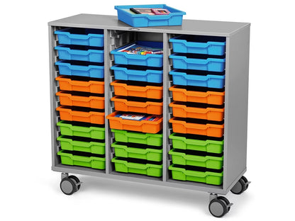 Flex-Space Mobile 27-Tray Storage Center - Gray - US 4932