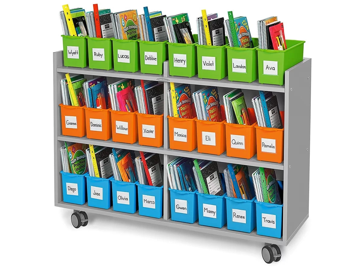 Flex-Space Mobile Storage Bin Center for 24 Students - Gray - US 5496