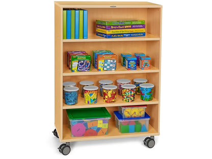 Flex-Space Mobile 4-Shelf All-Purpose Storage Unit - Maple - US 6494