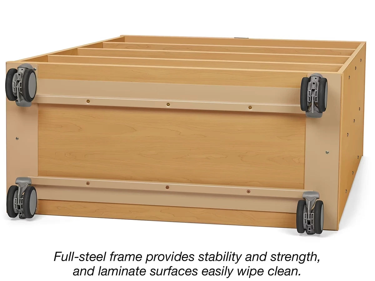 Flex-Space Mobile 4-Shelf All-Purpose Storage Unit - Maple - US 6494