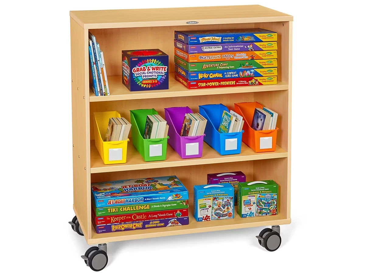 Flex-Space Mobile 3-Shelf All-Purpose Storage Unit - Maple - US 3072