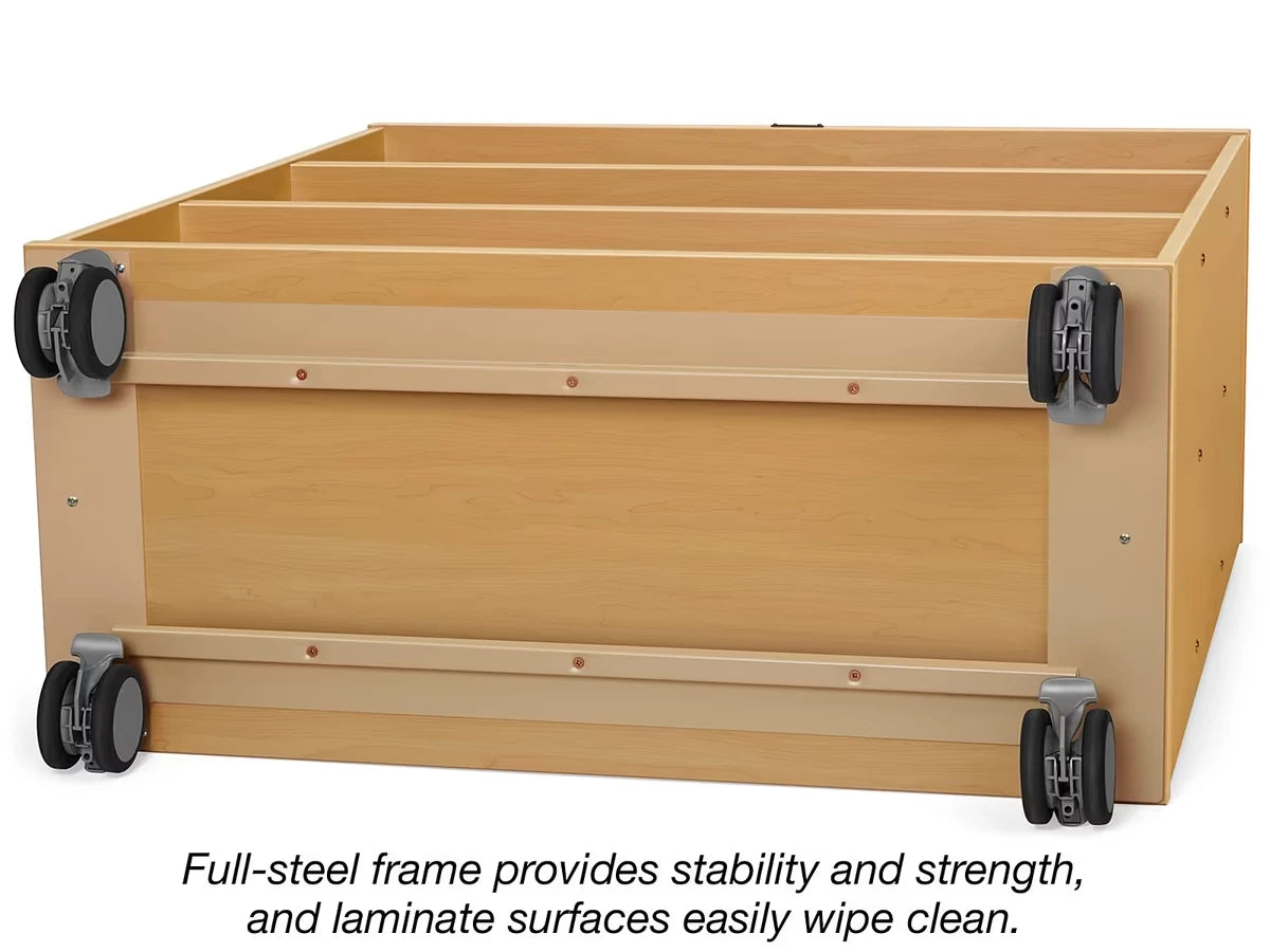 Flex-Space Mobile 3-Shelf All-Purpose Storage Unit - Maple - US 3072