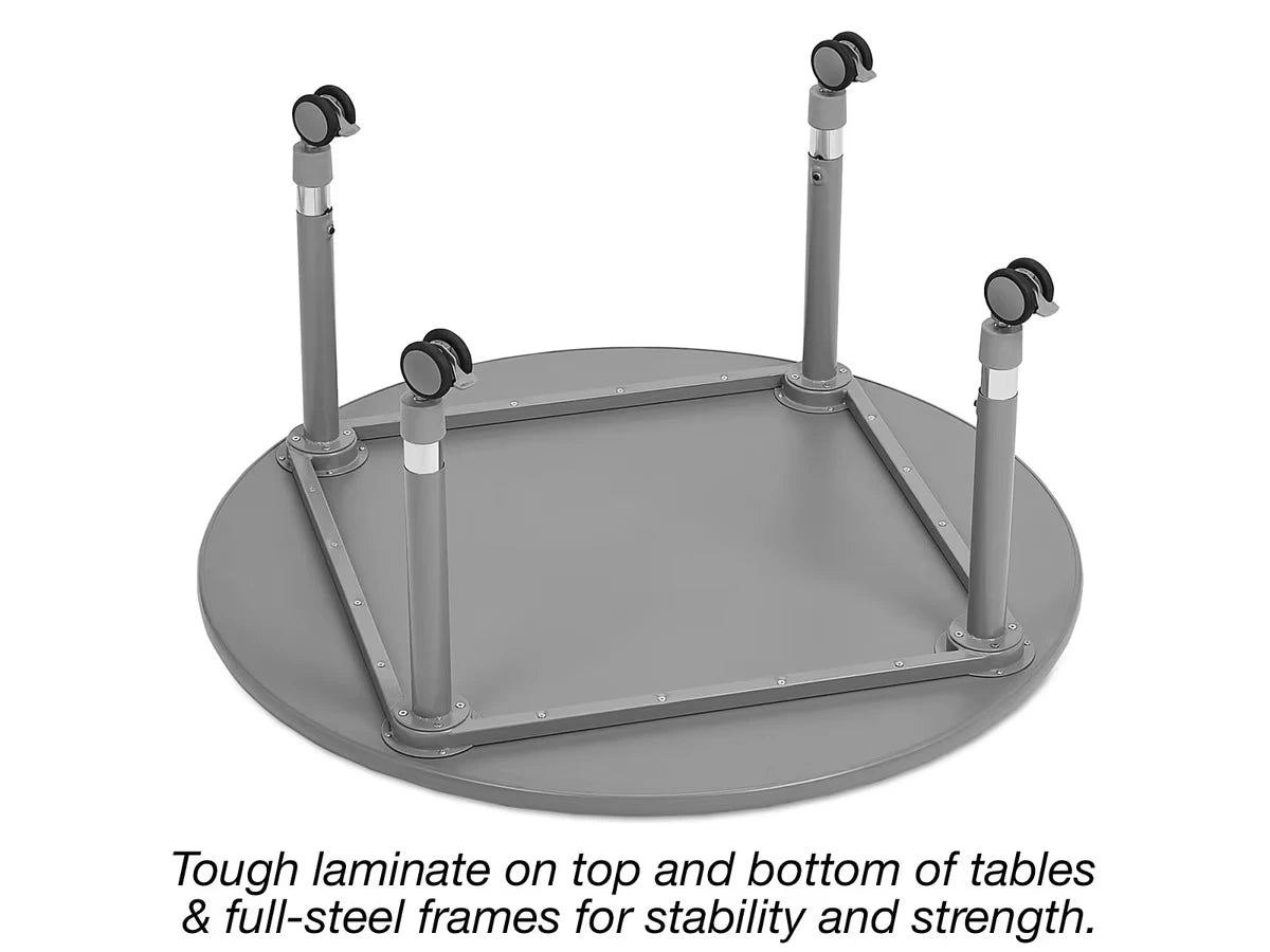 Flex-Space Mobile Round Tables - Maple - US 5945