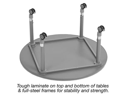 Flex-Space Mobile Round Tables - Maple - US 5945