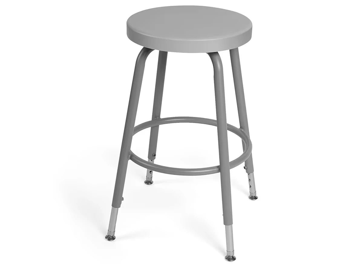Flex-Space Height-Adjustable Stool - Gray - US 4069