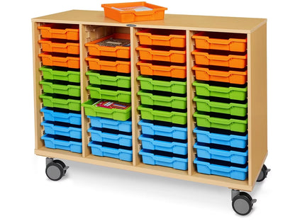 Flex-Space Mobile 36-Tray Storage Center - Maple - US 4825