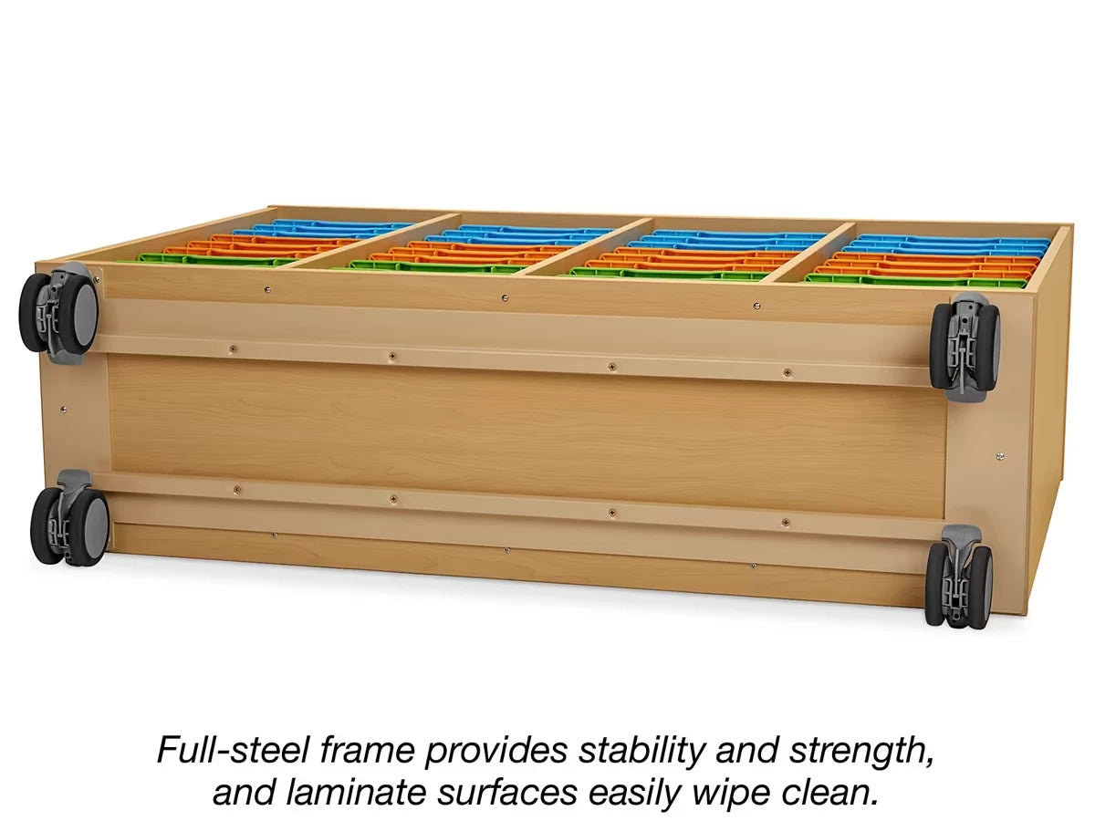 Flex-Space Mobile 36-Tray Storage Center - Maple - US 4825
