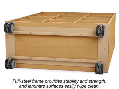 Flex-Space Mobile 12-Cubby Storage Unit - Maple - US 6496
