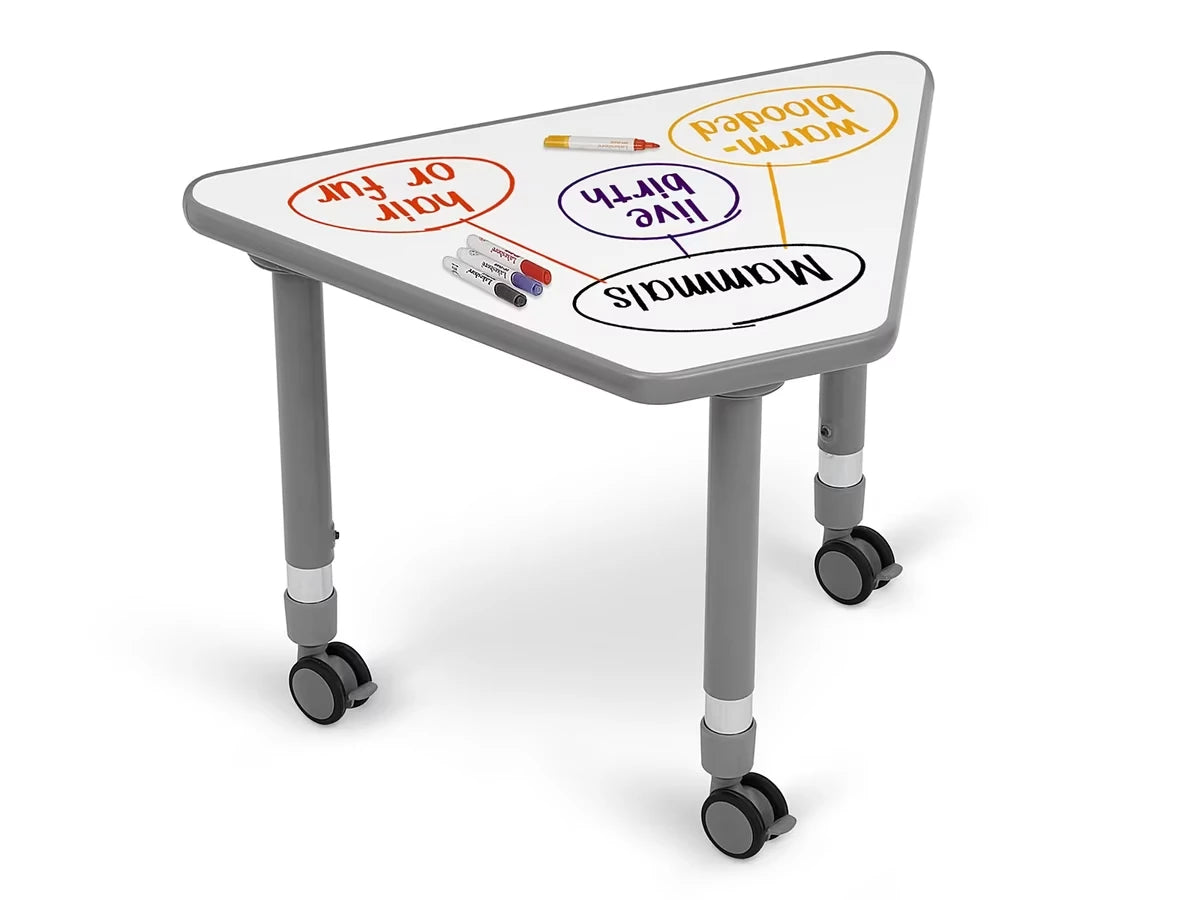 Flex-Space Write & Wipe Mobile Wedge Student Desk - US 3437