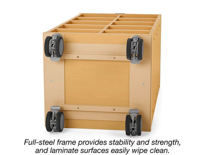 Flex-Space Mobile Clear-View 10-Bin Storage Center - Maple - US 8631