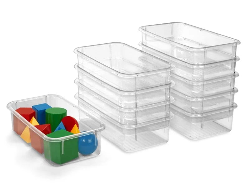 Flex-Space Mobile Clear-View 10-Bin Storage Center - Maple - US 8631