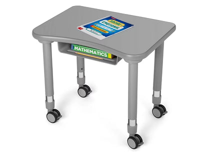 Flex-Space Mobile Student Desk with Book Box - Gray - US 3665