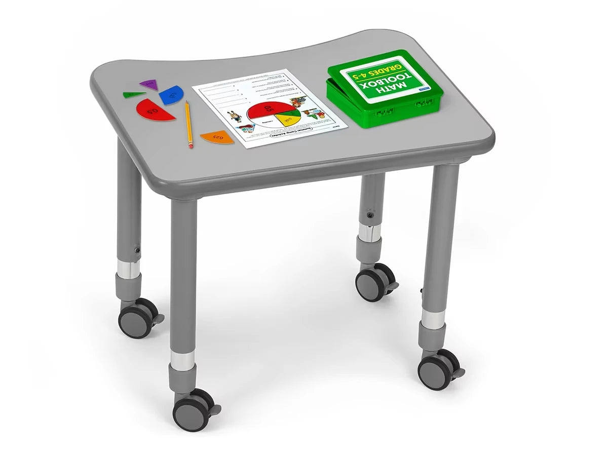Flex-Space Mobile Student Desk - Gray - US 2493