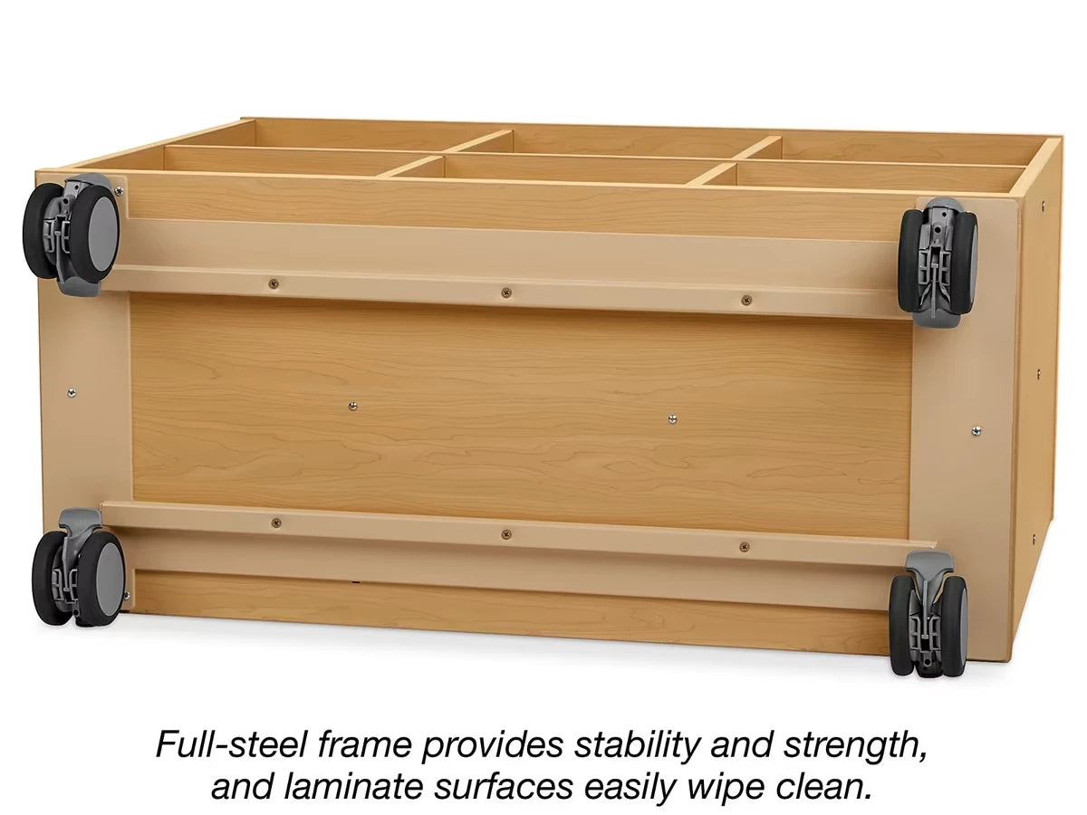 Flex-Space Mobile 6-Cubby Storage Unit - Maple - US 5812