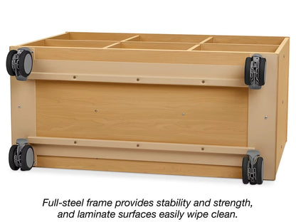 Flex-Space Mobile 6-Cubby Storage Unit - Maple - US 5812