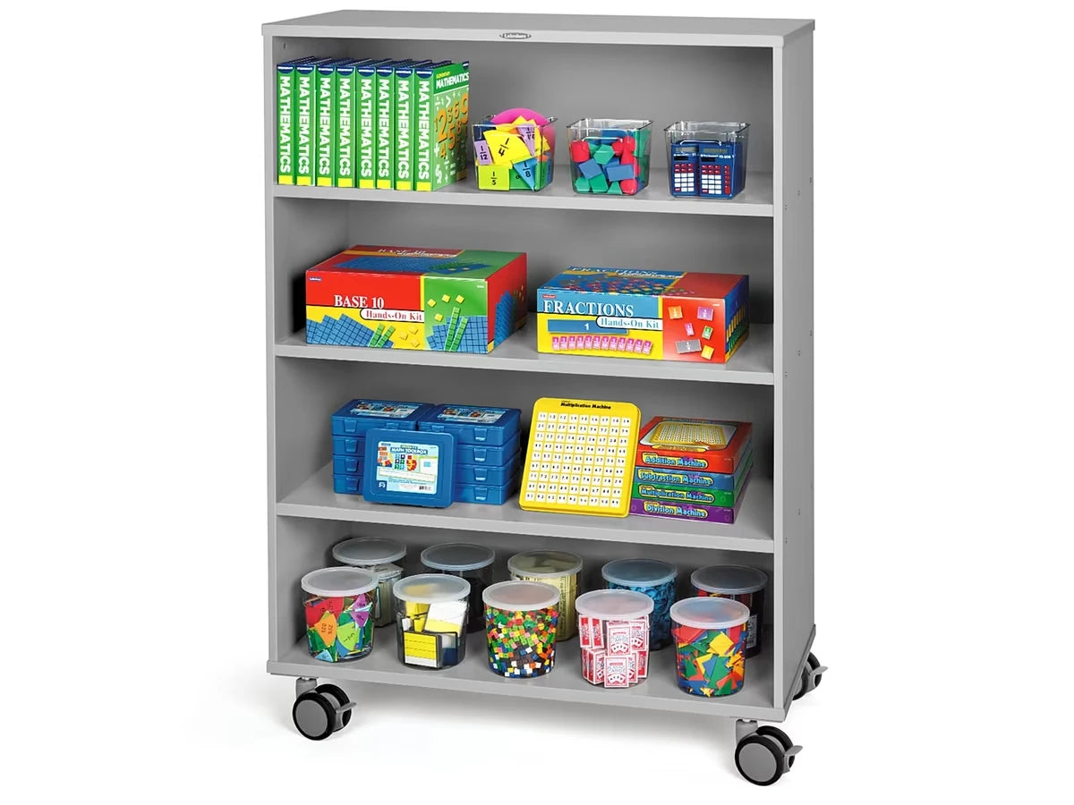 Flex-Space Mobile 4-Shelf All-Purpose Storage Unit - Gray - US 8833