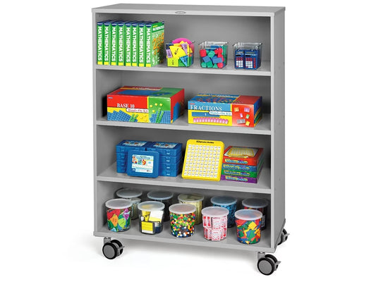 Flex-Space Mobile 4-Shelf All-Purpose Storage Unit - Gray - US 8833