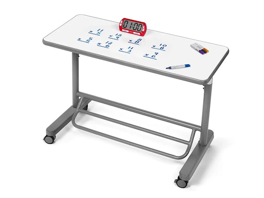 Flex-Space Write & Wipe Mobile Standing Desk for Two - US 6543