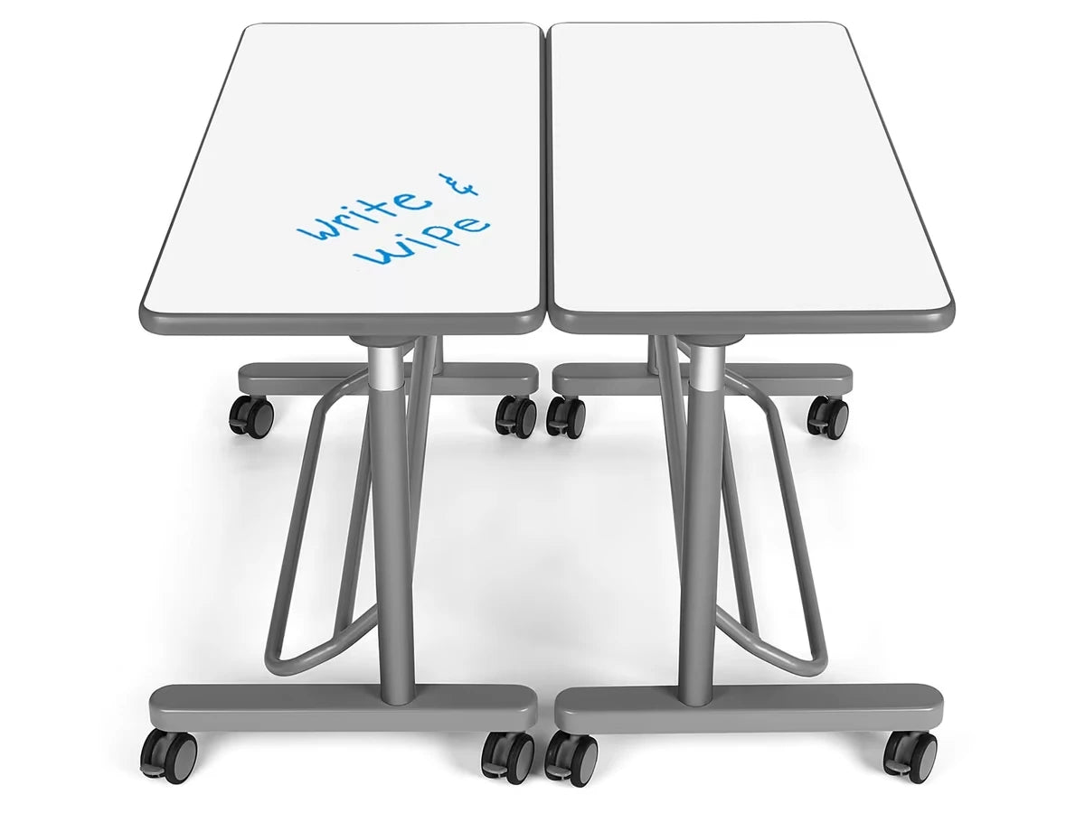 Flex-Space Write & Wipe Mobile Standing Desk for Two - US 6543