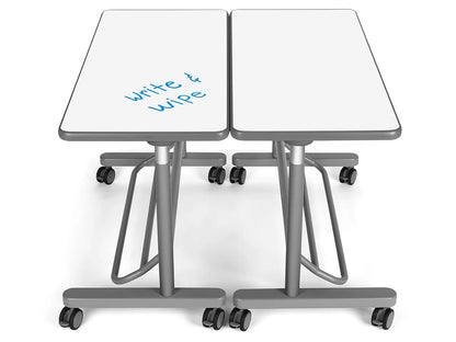 Flex-Space Write & Wipe Mobile Standing Desk for Two - US 6543