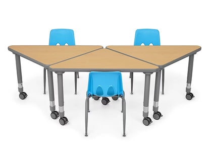 Flex-Space Mobile Triangular Student Desk - Maple - US 6904