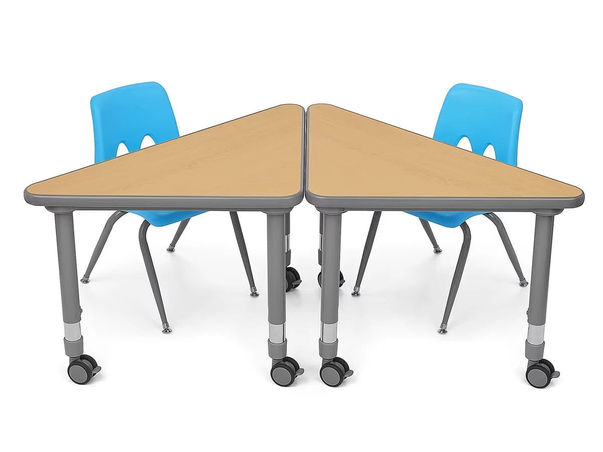 Flex-Space Mobile Triangular Student Desk - Maple - US 6904