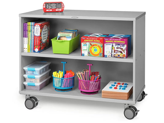 Flex-Space Mobile 2-Shelf All-Purpose Storage Unit - Gray - US 7786
