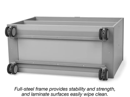 Flex-Space Mobile 2-Shelf All-Purpose Storage Unit - Gray - US 7786