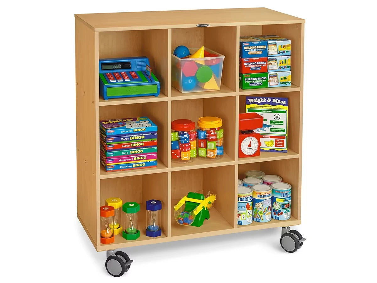 Flex-Space Mobile 9-Cubby Storage Unit - Maple - US 4019