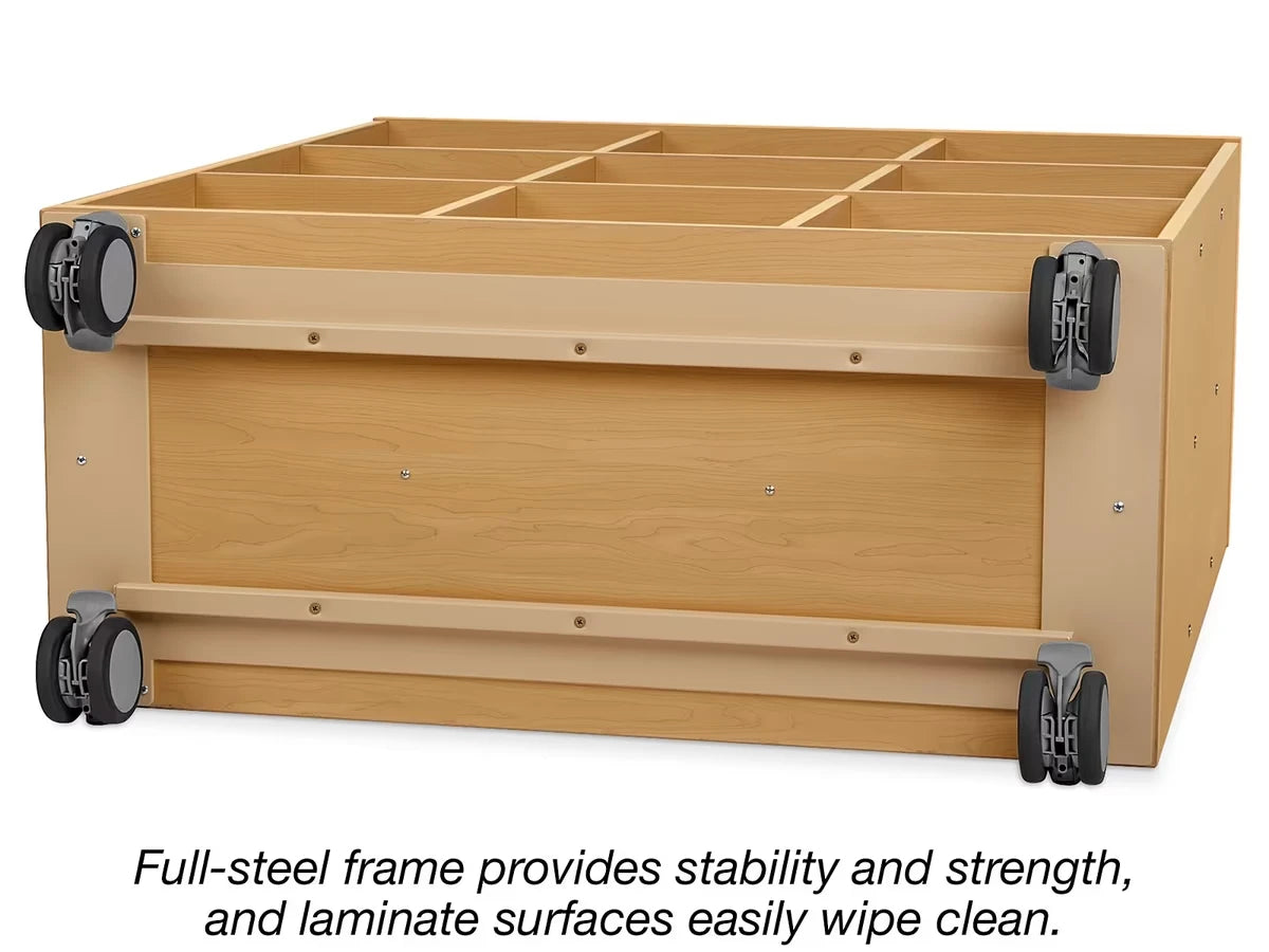 Flex-Space Mobile 9-Cubby Storage Unit - Maple - US 4019