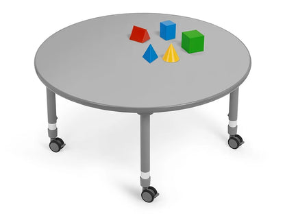 Flex-Space Mobile Round Tables - Gray - US 6659