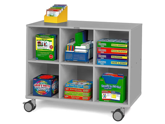 Flex-Space Mobile 6-Cubby Storage Unit - Gray - US 8669