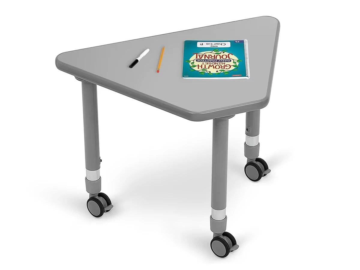 Flex-Space Mobile Wedge Student Desk - Gray - US 7866