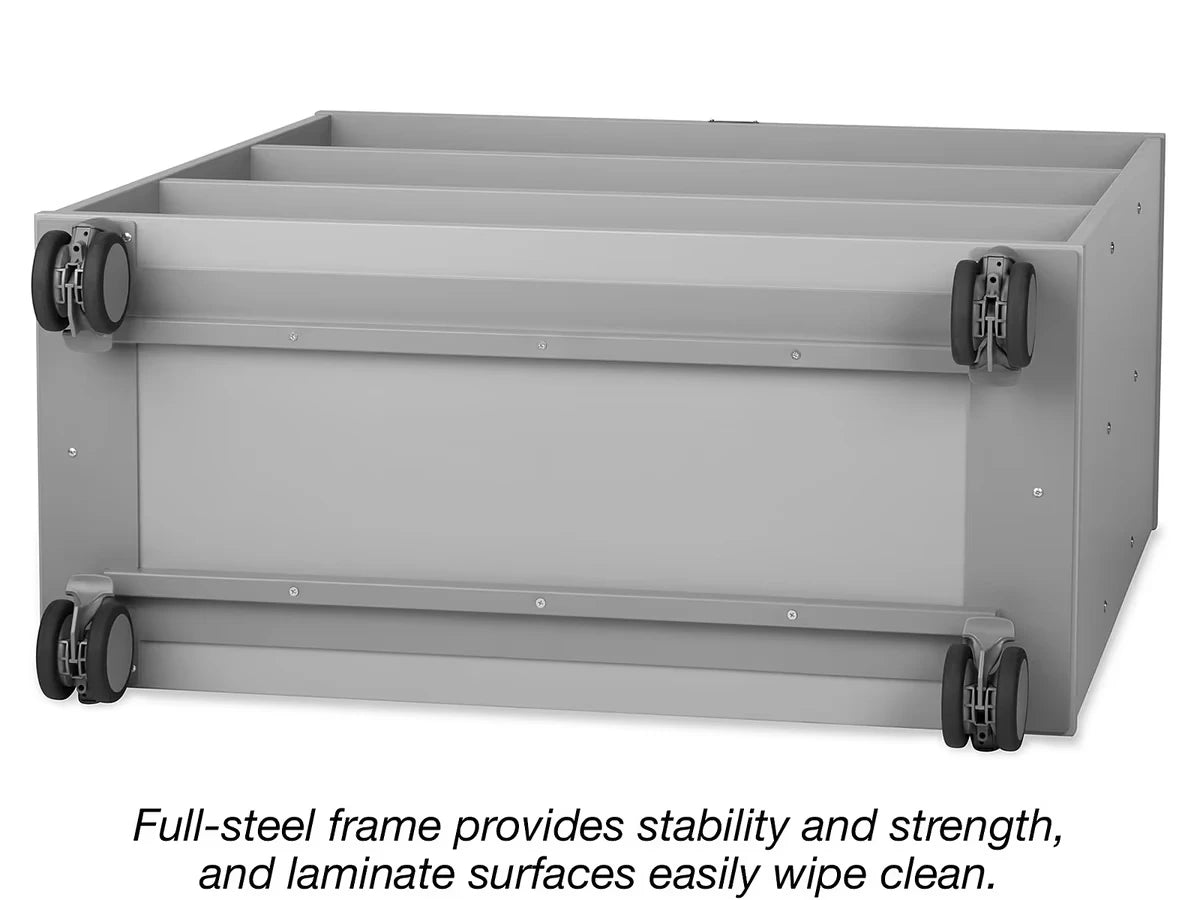 Flex-Space Mobile 3-Shelf All-Purpose Storage Unit - Gray - US 3056