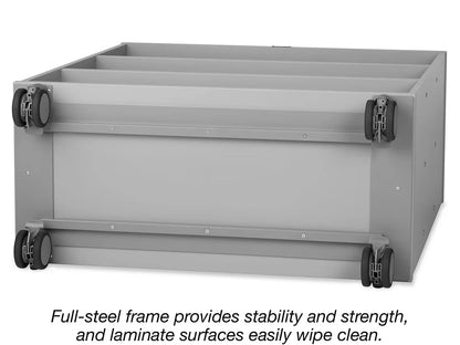 Flex-Space Mobile 3-Shelf All-Purpose Storage Unit - Gray - US 3056