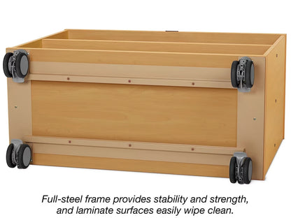 Flex-Space Mobile 2-Shelf All-Purpose Storage Unit - Maple - US 8698