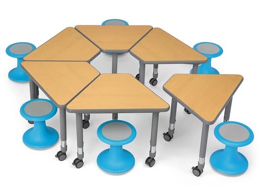 Flex-Space Wobble Chair & Wedge Desk Zone - US 1191