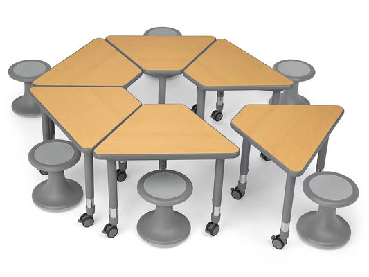 Flex-Space Wobble Chair & Wedge Desk Zone - US 1191