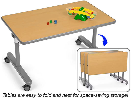 Flex-Space Mobile Flip & Nest Tables - Maple - US 9991