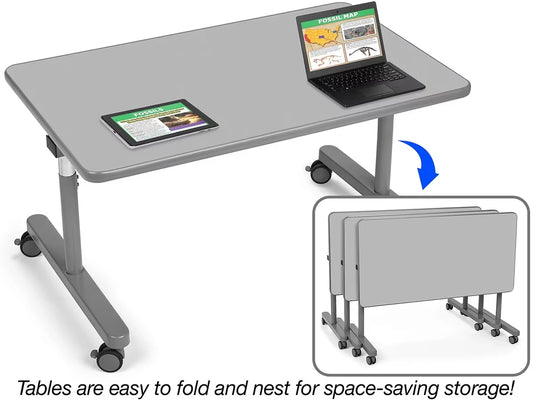 Flex-Space Mobile Flip & Nest Tables - Gray - US 4344