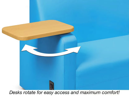 Flex-Space Comfy Couch with Desks & Power - US 1848