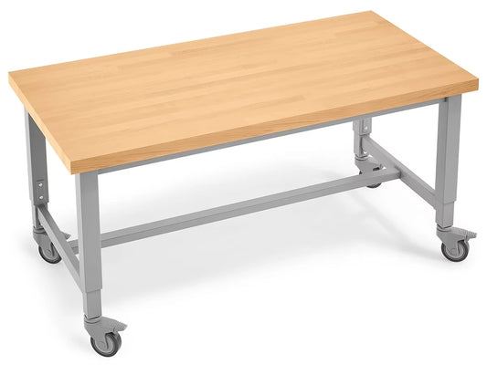 Modern Edge Mobile Butcher-Block Worktable - US 1722