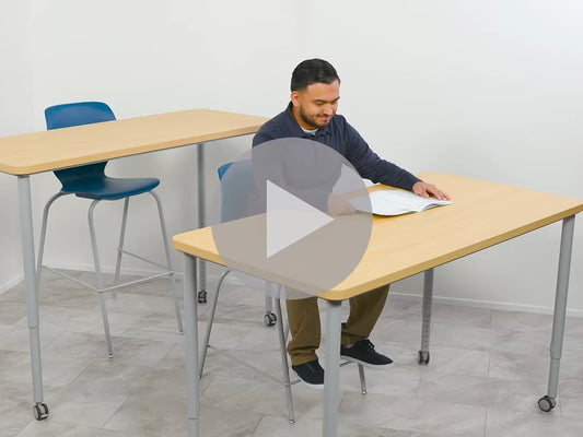 Modern Edge Mobile Standing-Height Rectangular Tables - US 8015